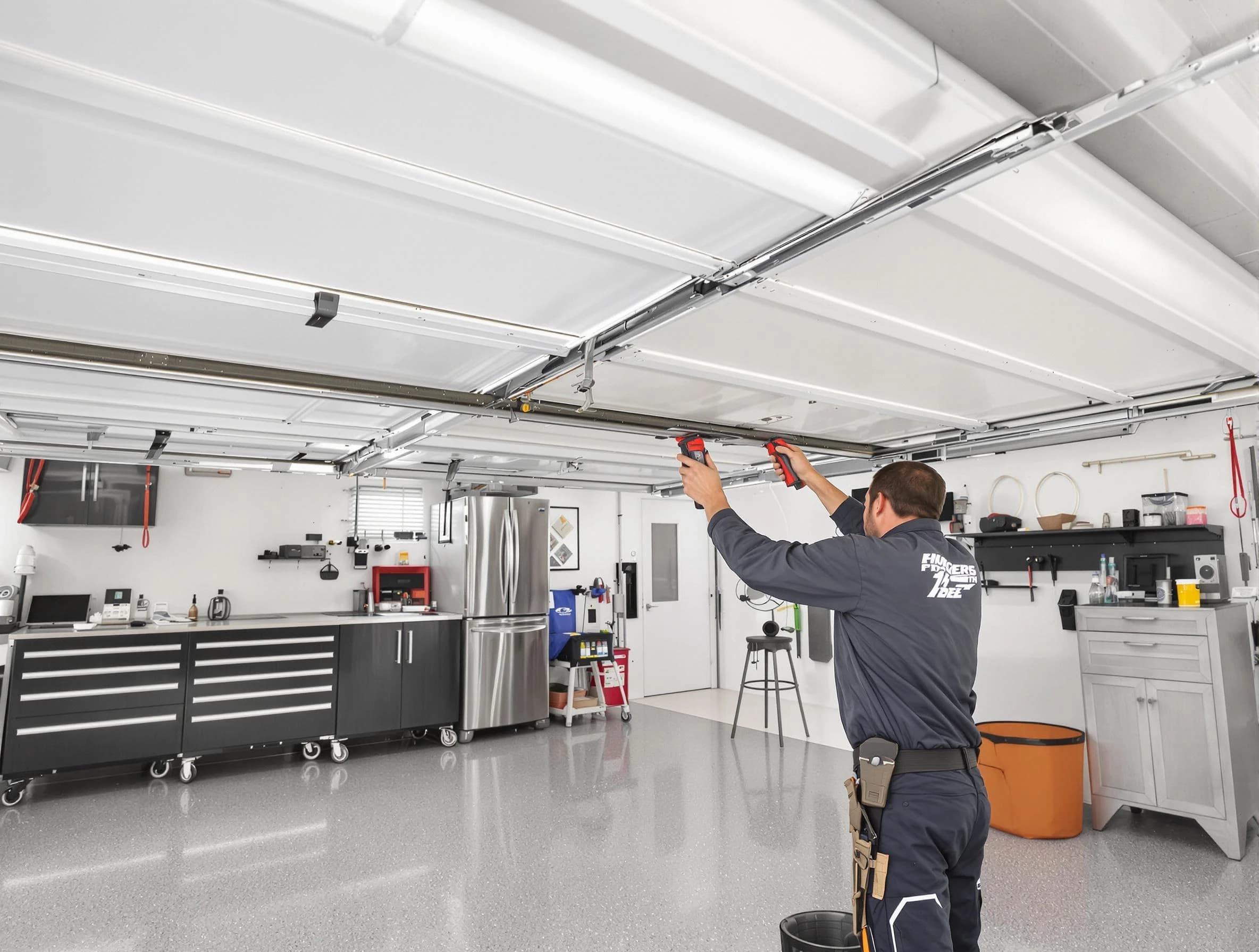 Overhead garage door repair service by Pine Garage Door Repair in Pine