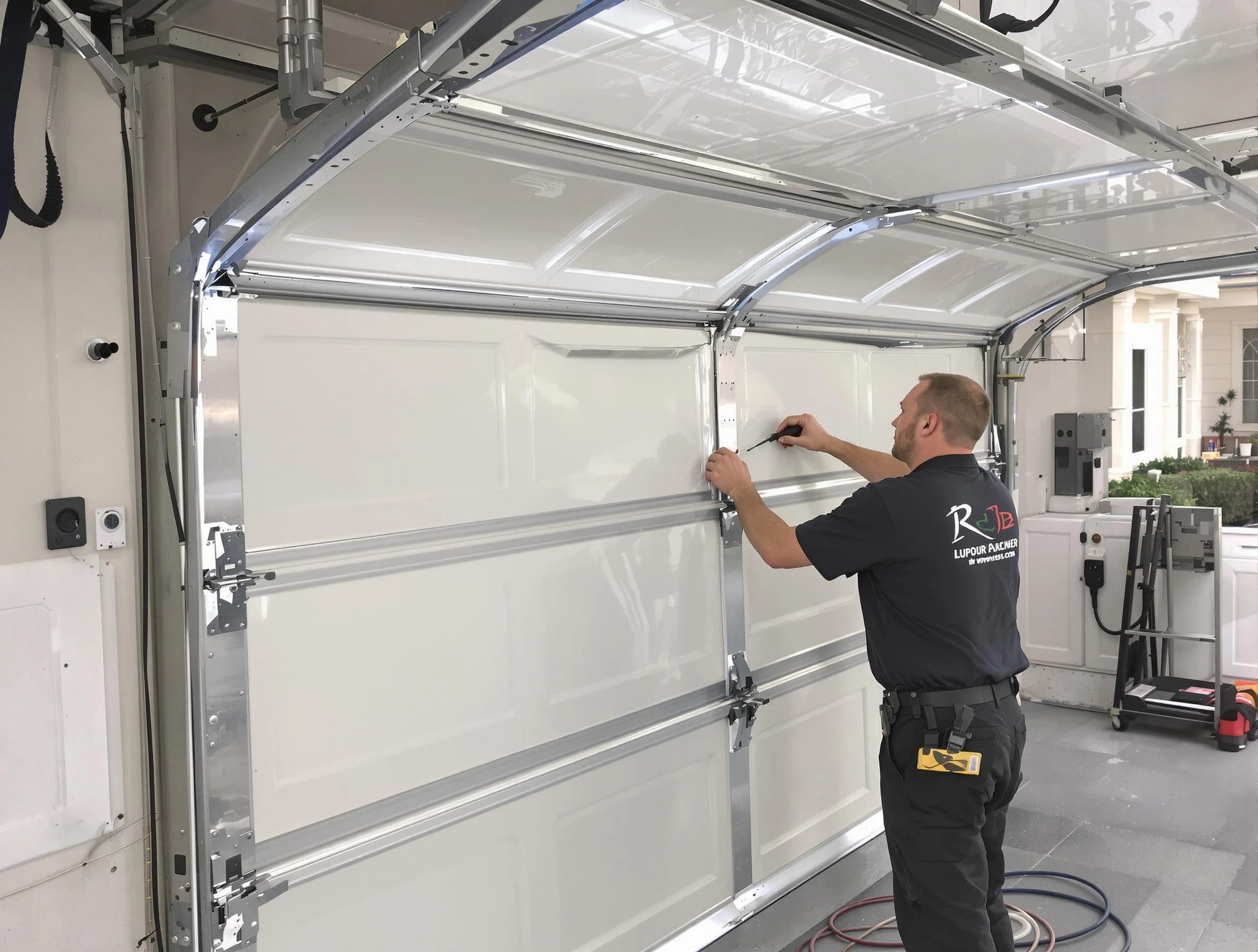 Pine Garage Door Repair professional performing panel repair in Pine
