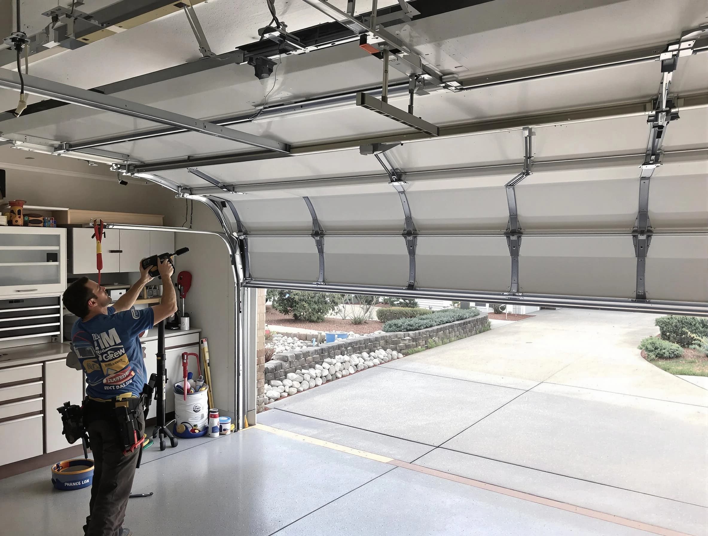 Garage door track repair service by Pine Garage Door Repair in Pine